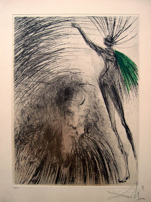 Salvador Dali - Faust suite - Le Vieux Faust (Old Faust) - 1968/1969 Signed Etching